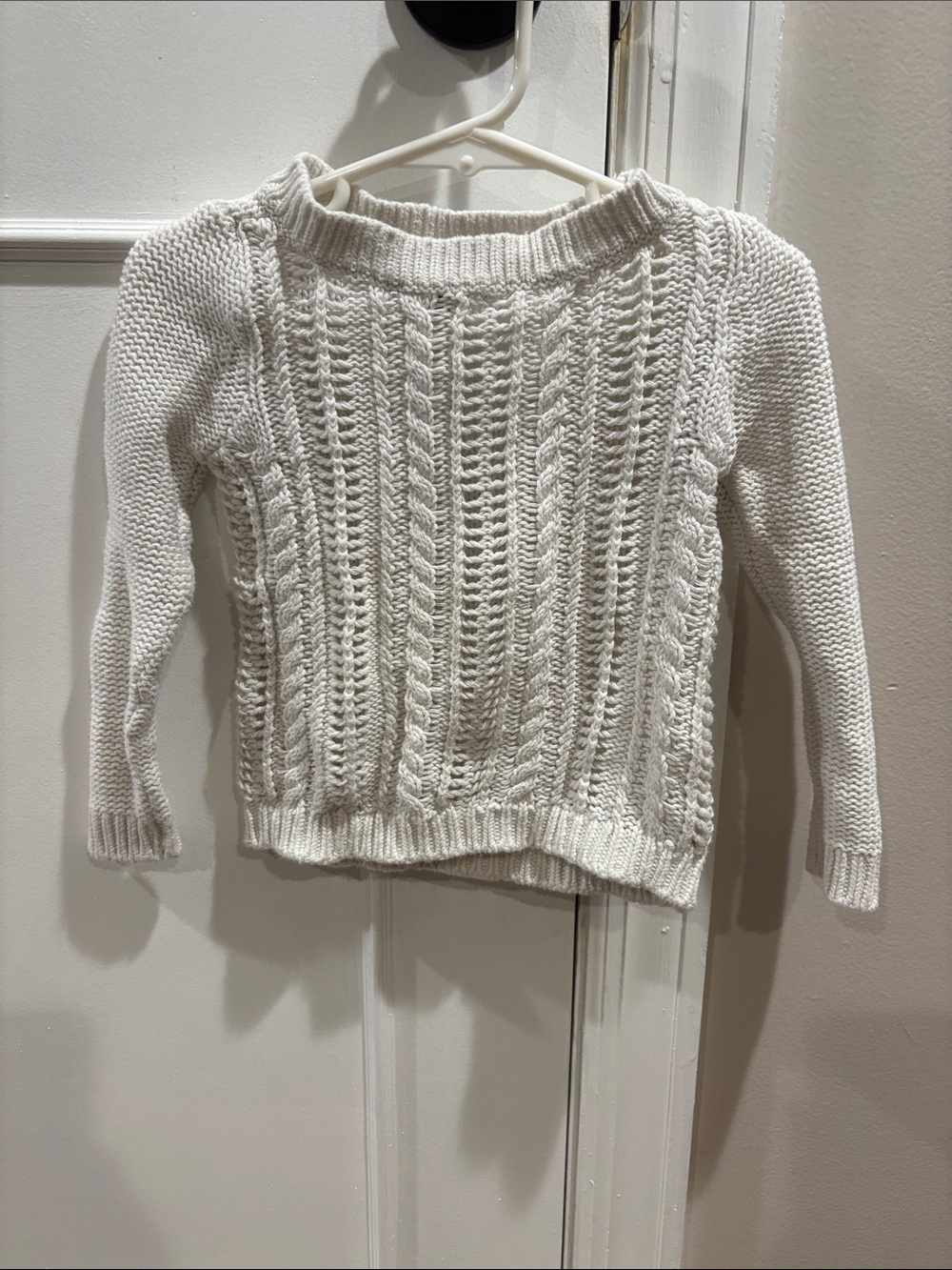 GAP Cream Cable Knit Kids Sweater